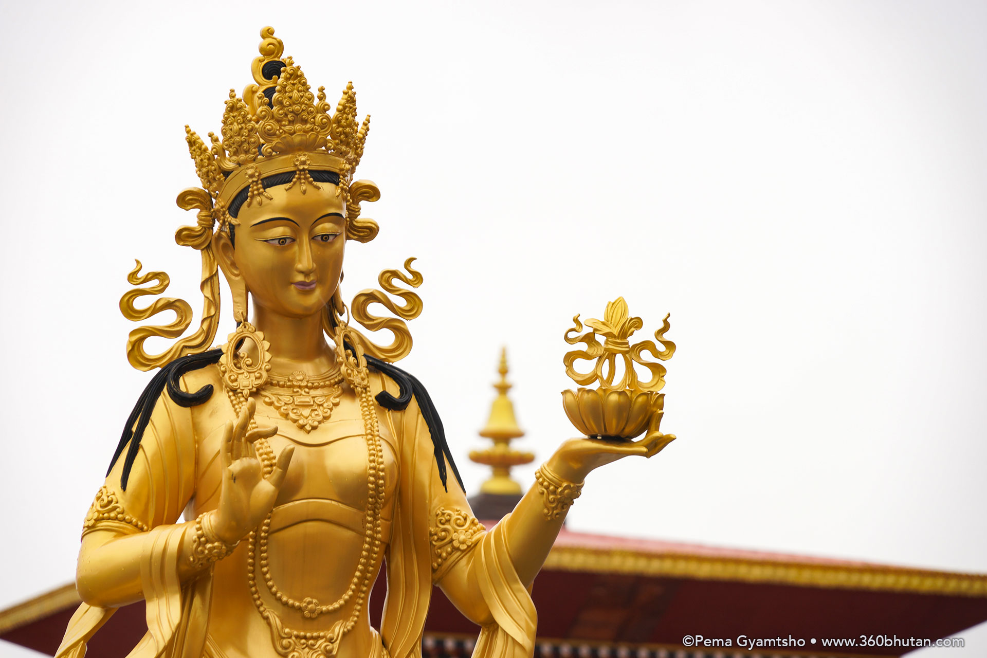 One of the Dakini statues at Kuensel Phodrang