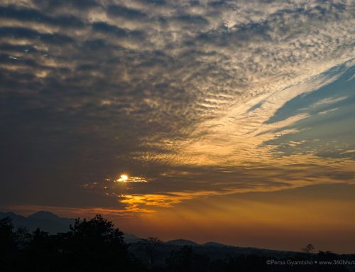 Beautiful sunrise of Gelephu